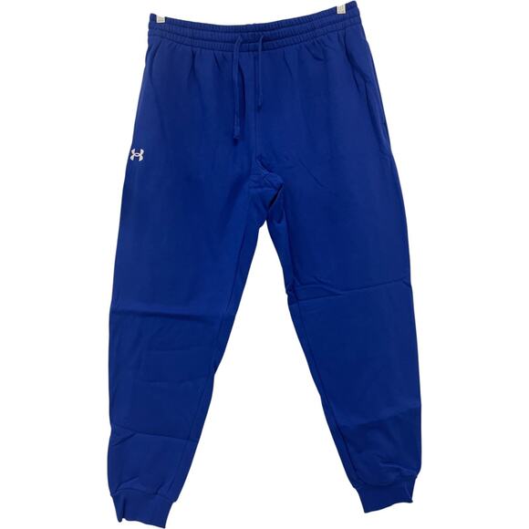 Under Armour Men's Sz XL Rival Fleece Joggers Tapered Sweatpants Blue NWT - Picture 1 of 9